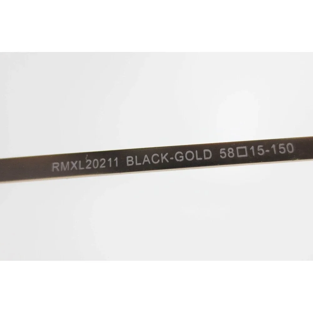 Robert Mitchel XL RMXL20211 Black Gold Navigator Eyeglass Frames 58-15-150 Mens
